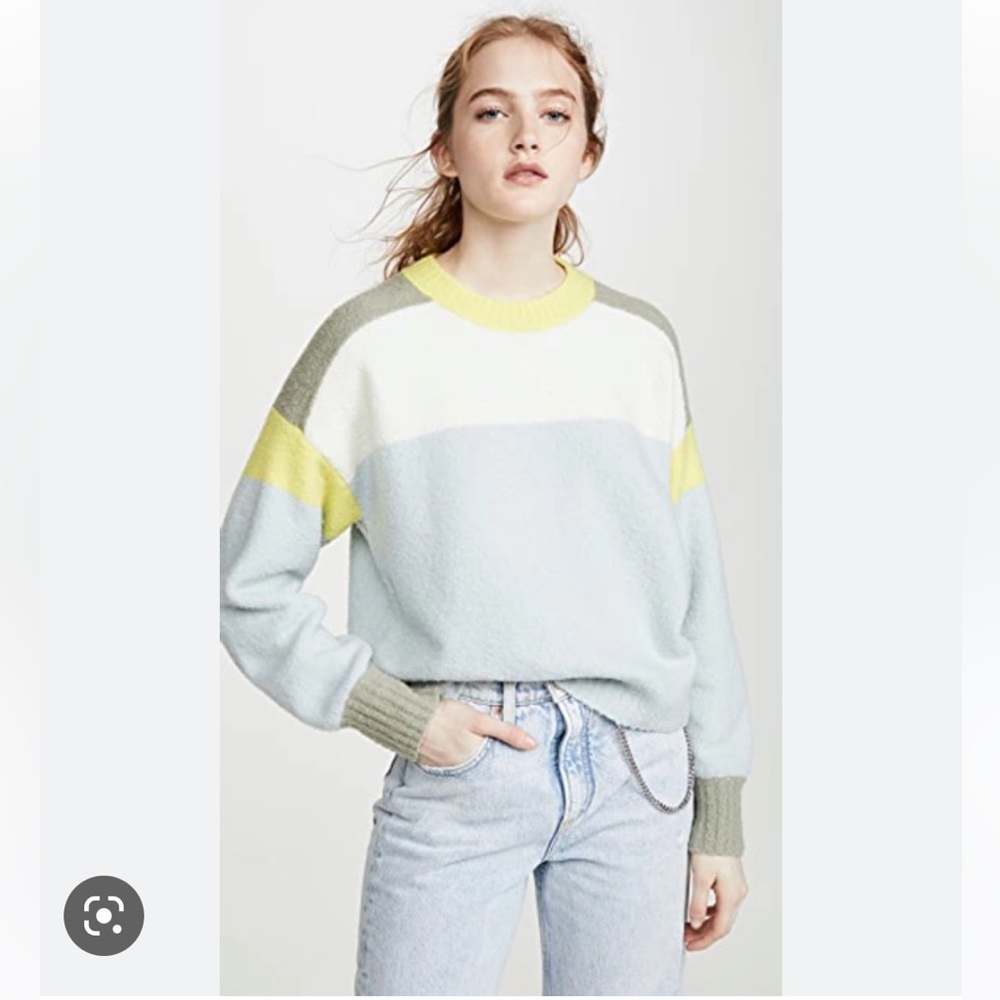 Rag & Bone Lilou Colorblock Crewneck Sweater XXS New